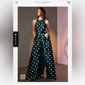 NWT - Kay Unger Formal 
Jumpsuit with Open Full Skirt; Size 16